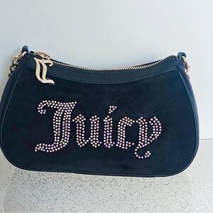 Juicy Couture Black and Gold Embellished Shoulder Bag